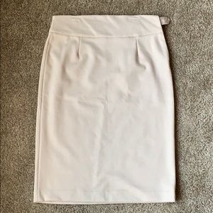 Nude/Cream Stretchy Pencil Skirt